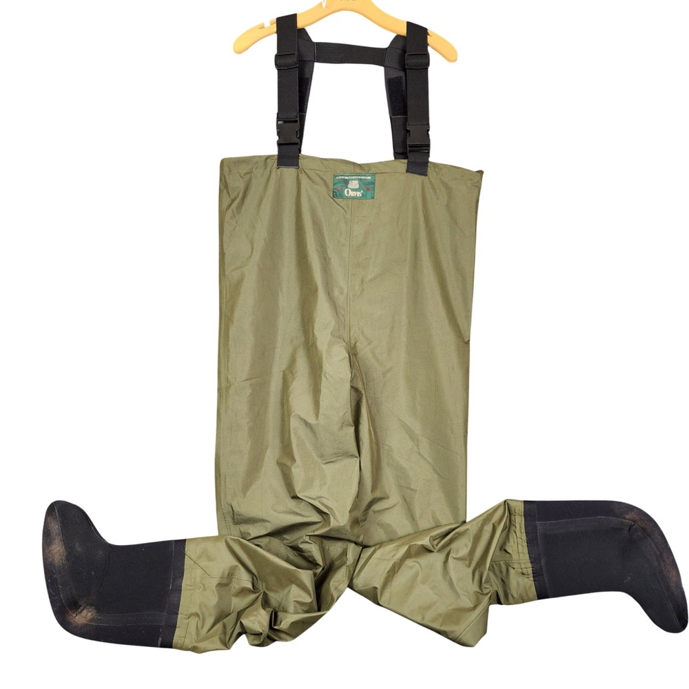 Orvis Breathable Clearwater Fishing Waders Green Mens Size Small RN 3876